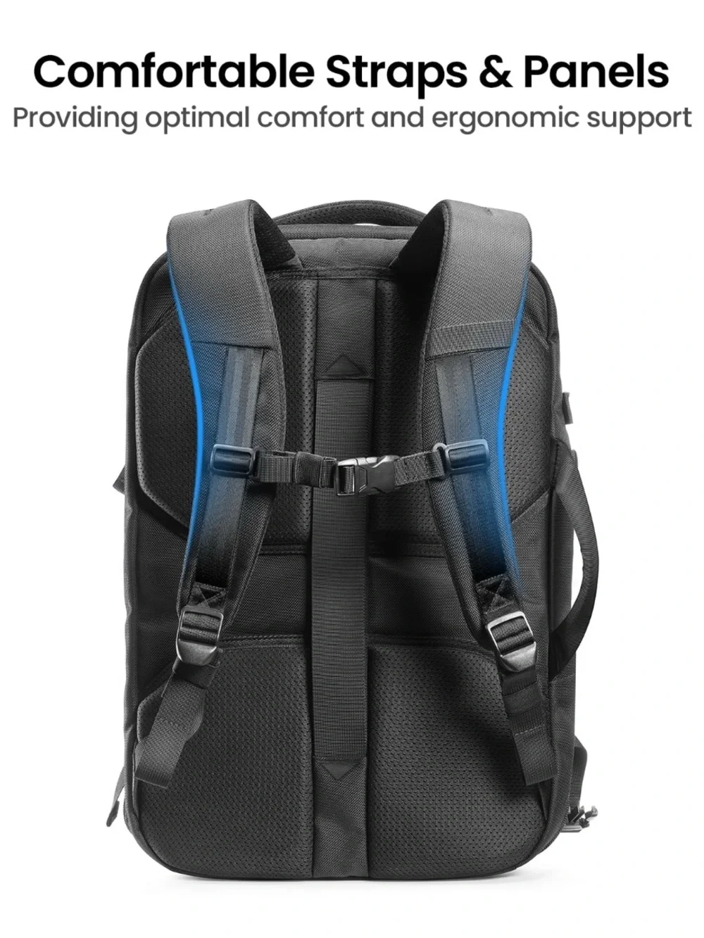 TomTac 40L Travel Backpack for Men — Black